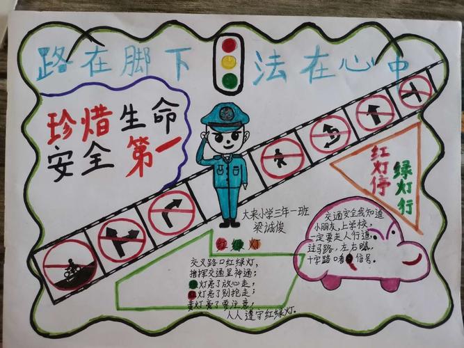 道路千万条安全第一条.安全手抄报警惕性必高