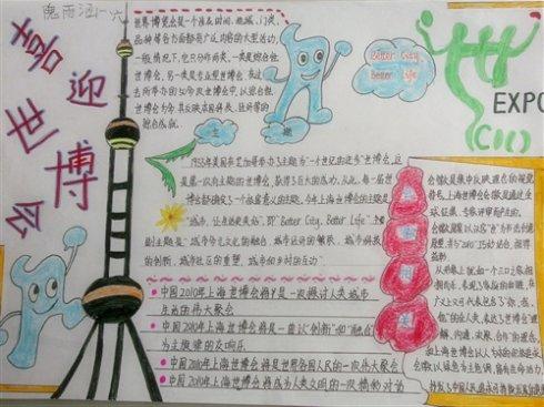 世博会中国馆小学生手抄报 小学生手抄报