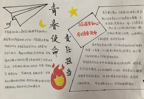 纪念五四|西安远东二中团委开展青春使命责任担当主题手抄报活动