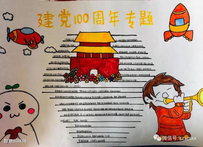 简单漂亮的建党100周年手抄报