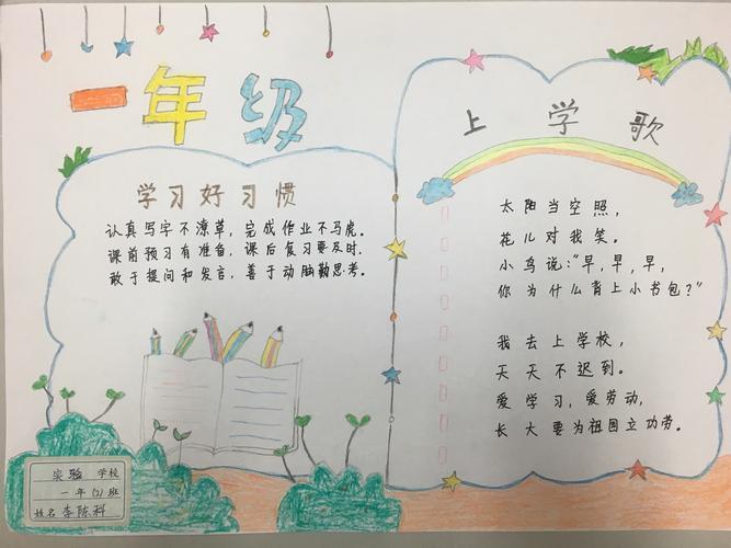 一2班一年级手抄报-关于一年级的手抄报-一年级小学生手抄报小学生一