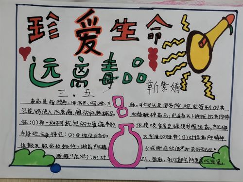 清源断毒 净土滨州实验小学三年级五班手抄报