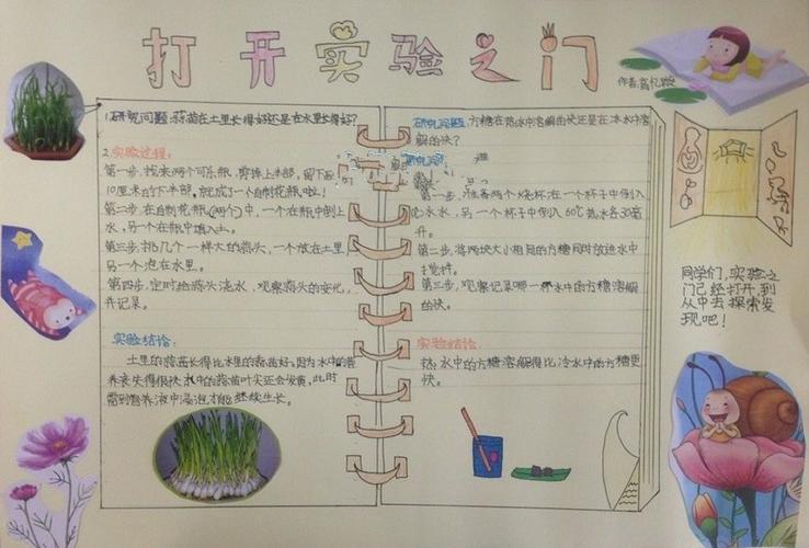 简单科学实验手抄报图片大全