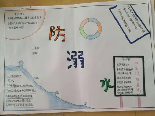 岳南小学六年级防溺水手抄报部分展示