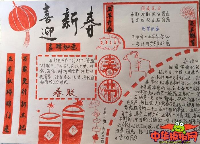 2019年欢度春节手抄报图片喜迎新春