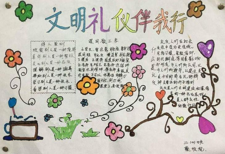 争做文明好少年小学生手抄报漂亮