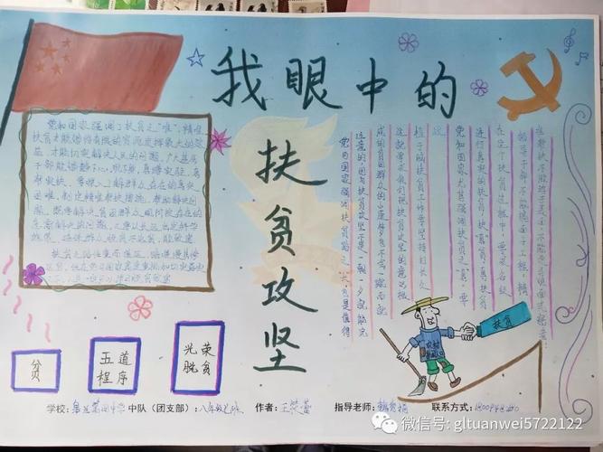 脱贫攻坚手抄报大赛小学组与中学组作品展播为你喜欢的作品投票吧