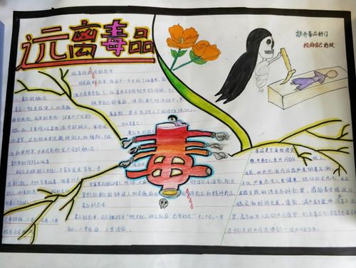 珍爱生命 远离毒品 同心县实验小学禁毒手抄报比赛