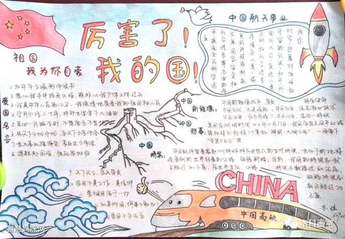 厉害了我的国科技强国生物手抄报祖国生日手抄报