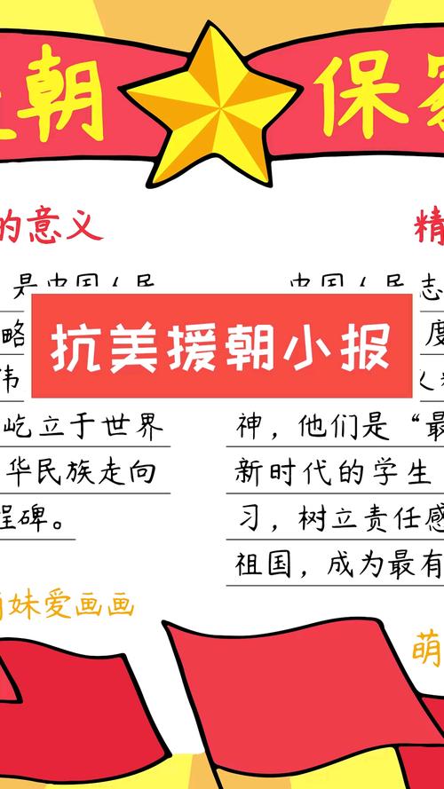 手抄报超简单的抗美援朝手抄报模板含内容文字