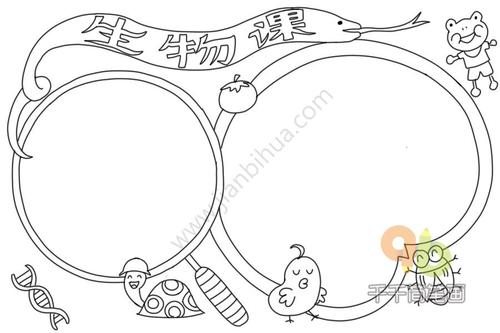 中学生生物手抄报作业生物手抄报简笔画