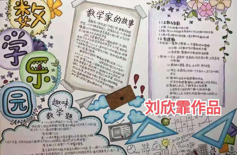 迎新年数学手抄报展览