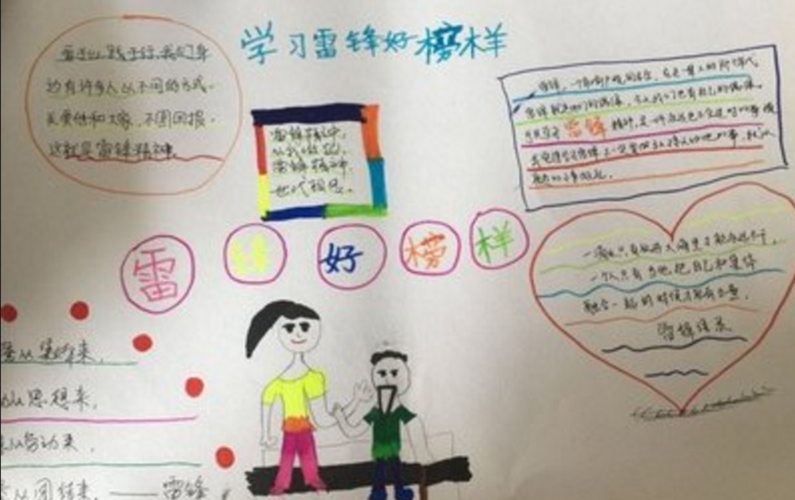 小学生学习雷锋好榜样手抄报图片作品