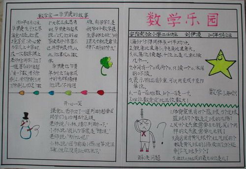 数学乐园开心一笑数学手抄报