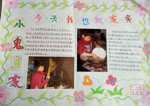 西崖底小学特色作业之小鬼当家手抄报一年级组