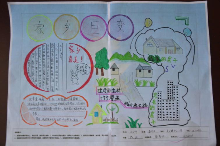 年天水市秦州区关子镇中心小学我眼中的家乡变化手抄报作品展示一