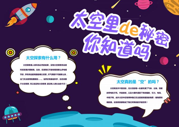 庆祝神舟十二太空探索手抄报内置线稿docx3页