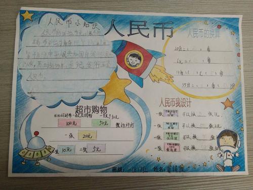 小学一年级货币手抄报 小学一年级手抄报