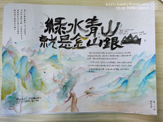 绿水青山就是金山银山2020年建阳一中地理组手抄报展