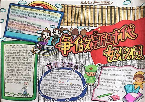 学习道德模范新时代好少年手抄报