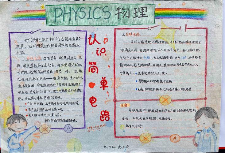 迎接新的一年华师琼中附中思源实验学校九年级物理手抄报大赛