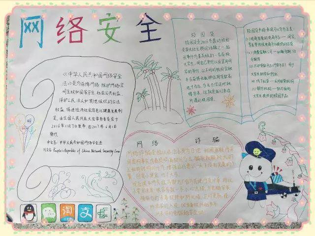 小学生网络安全手抄报获奖作品