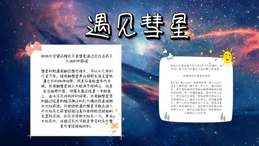 图怪兽手抄报频道提供《遇见彗星知识小报》