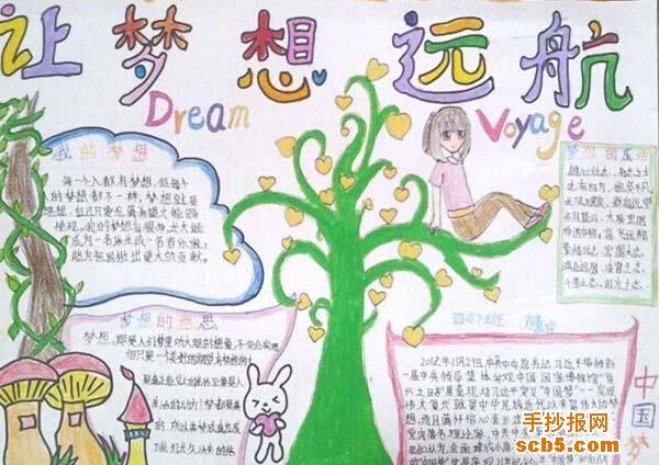 小学生梦想手抄报图片让梦想远航手抄报网