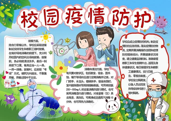 开学防疫校园疫情防控抗击疫情新冠疫苗接种小报手抄报开学防疫疫情