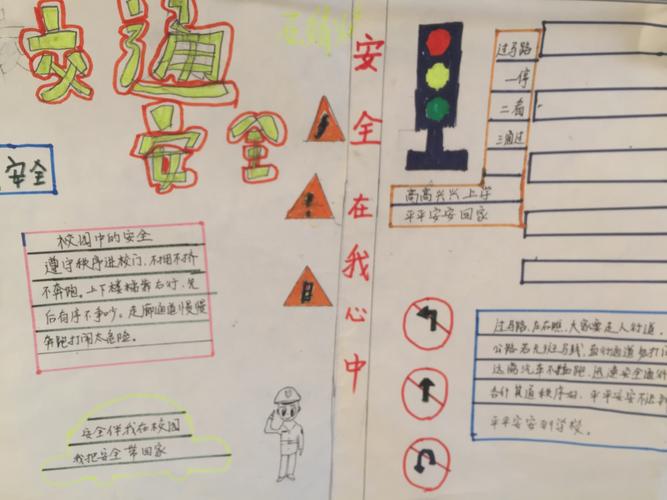 2019年秋期二3班孩子们交通安全手抄报