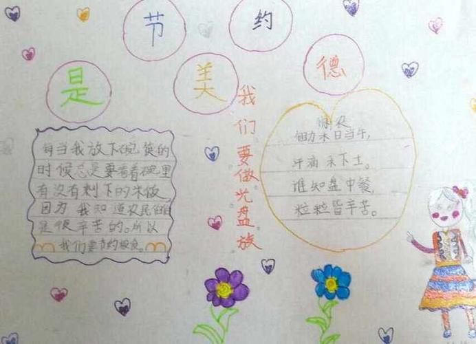 小学六年级节约粮食手抄报