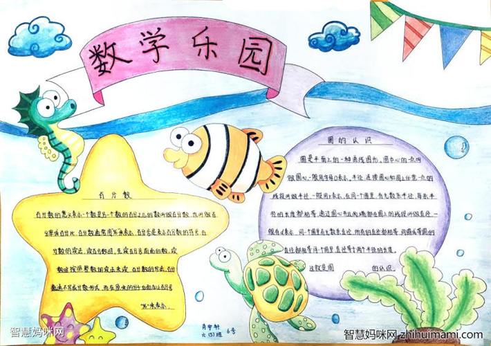 小学四年级数学手抄报的画法