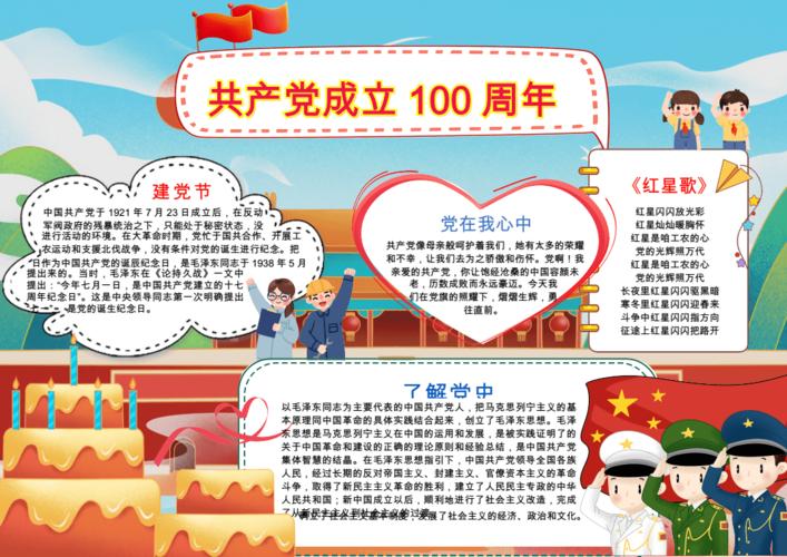 建党100周年小报手抄报下载.docx 1页