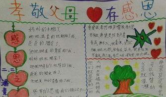 关于孝敬父母的手抄报小学生孝敬父母手抄报