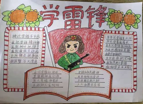 学习雷锋精神 争做新时代好少年-第五小学学雷锋手抄报活动