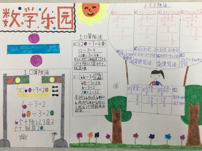 知识学习一二三年级手抄小报三年级下册数学手抄报最漂亮的数学手抄报