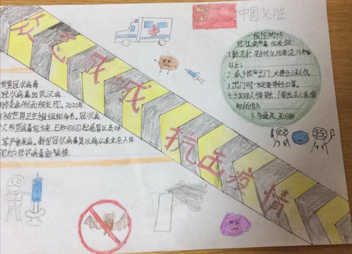 科学防疫居家从我做起 6.1科学防疫手抄报展示