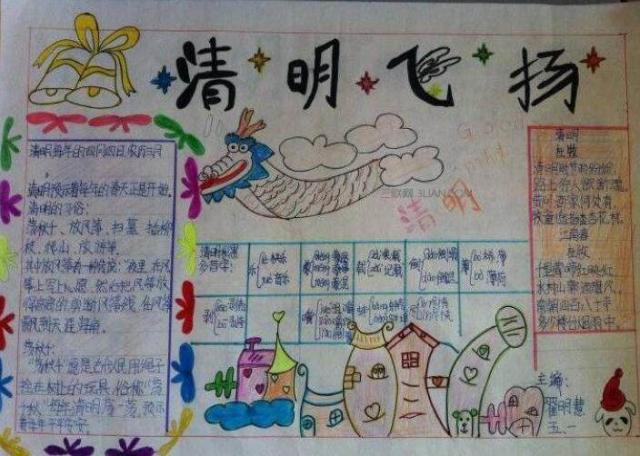 清明节小学生一年级手抄报好看又简单小学生清明节手抄报图片精选