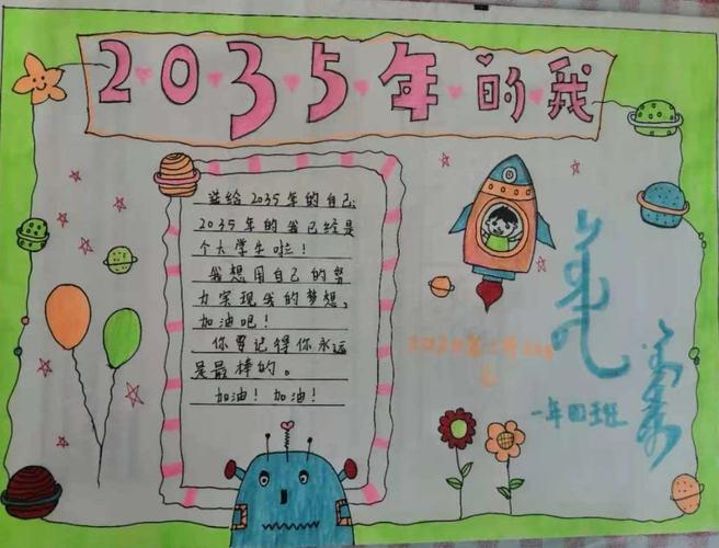 小蒙古马相约2035库伦旗蒙古族小学手抄报展示活动