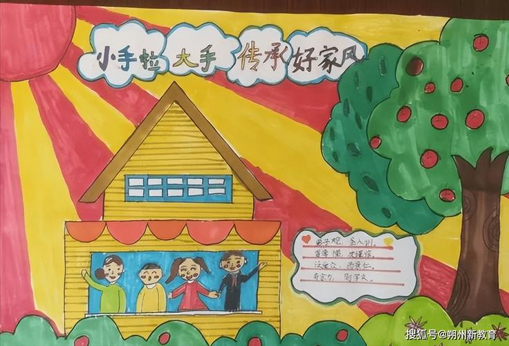 朔州市朔城区第八小学校开展好家风手抄报绘画活动