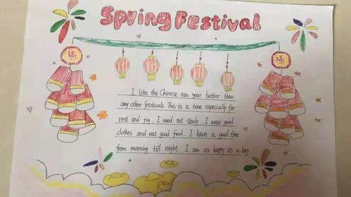 springfestival春节英语手抄报图片资料元旦节英语小报2022新年虎年