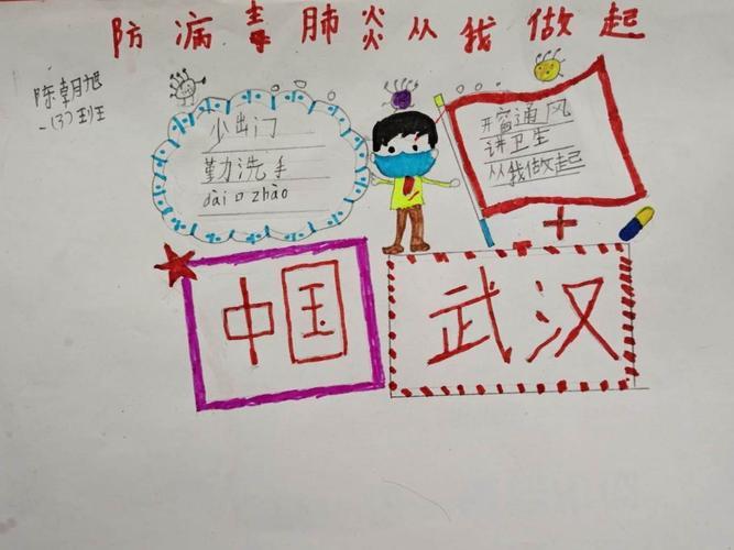 年级手抄报乌拉特前旗第二幼儿园亲子共创新型冠状病毒防控手抄报来喽