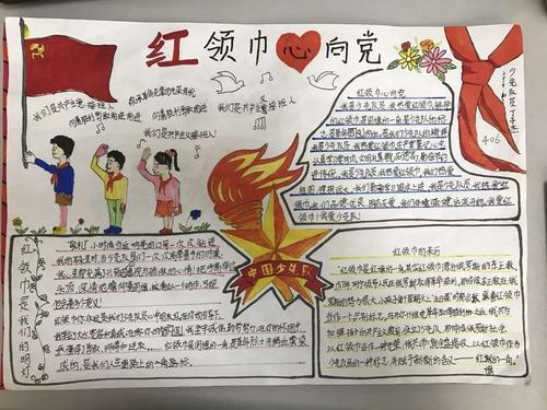 中国少年先锋队建队70周年手抄报活动少年先锋队建队七十周年手抄报