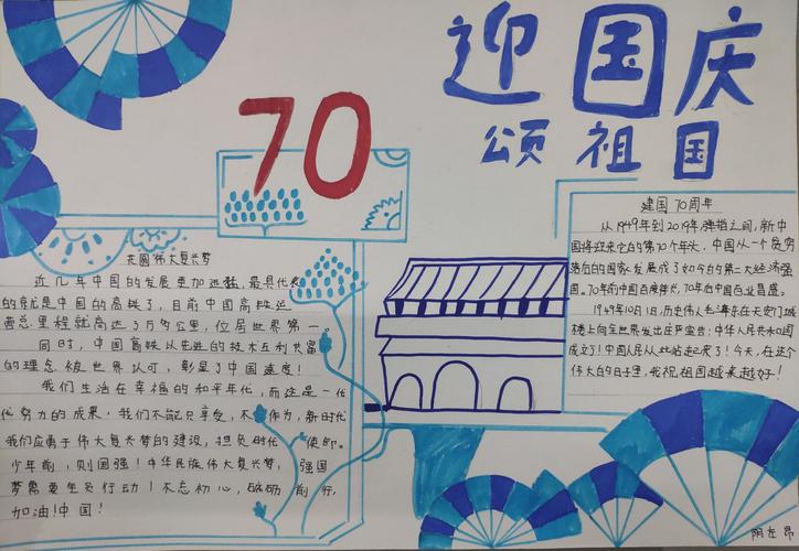 手抄报 写美篇   我们将迎来祖国70周年华诞