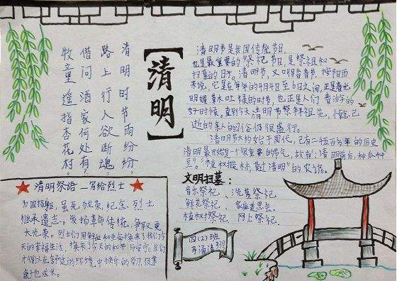 清明节小学生手抄报2