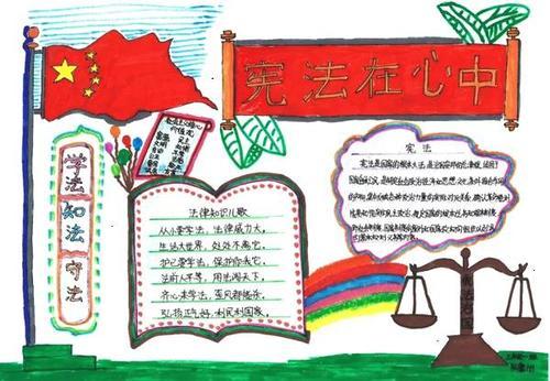 小学生优秀宪法手抄报 小学生手抄报