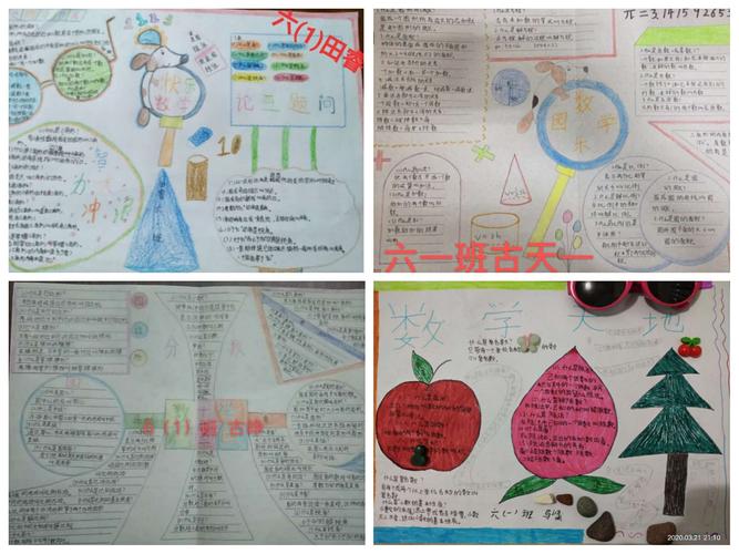 大牛中心小学创意手抄报 快乐学数学