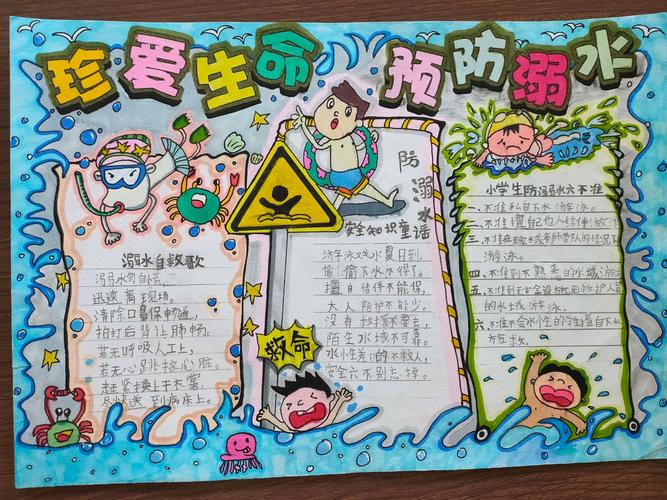 珍爱生命 预防溺水江南小学防溺水手抄报征文比赛