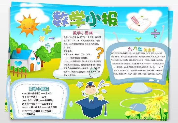 小学数学收藏这些趣味数学手抄报寒假陪孩子一起动手