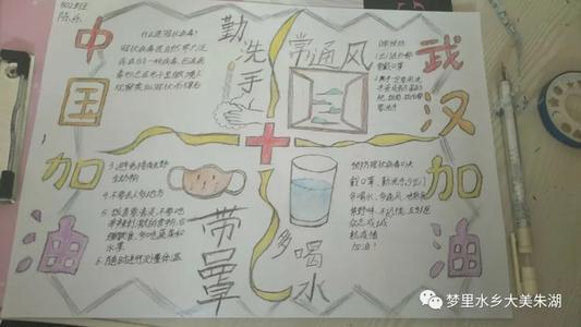 万众一心艺同抗疫邮票手抄报手抄报简单又漂亮